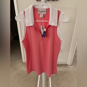 Tommy Bahama Pink Sleeveless Women's Golf Top